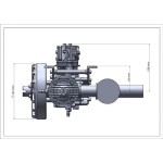 DLE128HD Drone Engine 7.4kw raffreddato ad acqua generatore di elettricità ibrido motore a benzina Kit elettrico